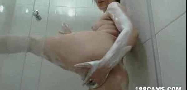  Cream Body Rub Down And Fingering In Shower J2T